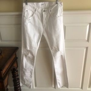 COPY - Hudson White Jeans Straight Leg Size 29